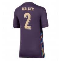 Fotballdrakt Dame England Kyle Walker #2 Bortedrakt EM 2024 Kortermet